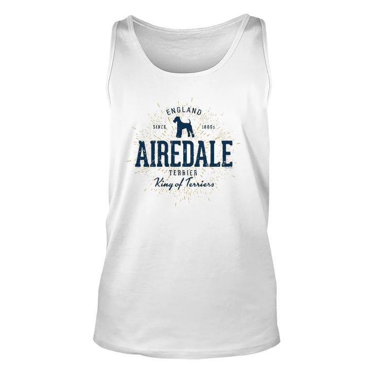 Airedale Terrier Vintage Airedale  Unisex Tank Top