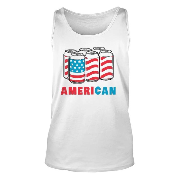 American Funny 4Th Of July Beer Patriotic Usa Flag Merica Unisex Tank Top
