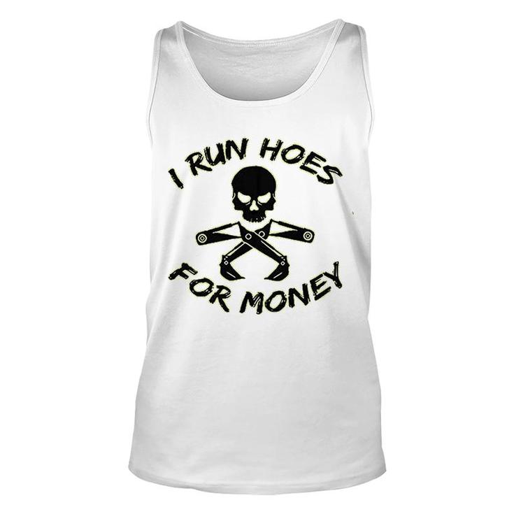 American Supply I Run Hoes For Money Funny Construction Safety Work Unisex Tank Top