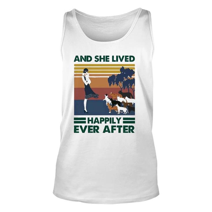 And She Lived Happily After Ever Cat Unisex Tank Top