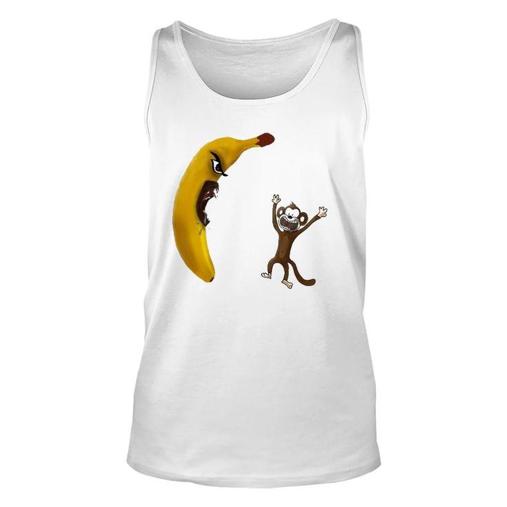 Angry Banana Threaten Monkey Funny Gift Unisex Tank Top