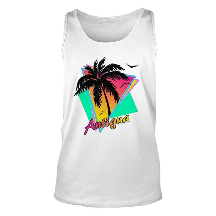 Antigua Tropical Summer Beach Palm Tree Sunset Unisex Tank Top