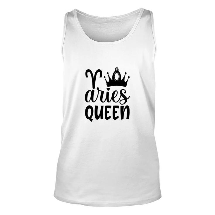 Aries Girl Black Crown For Cool Queen Black Art Birthday Gift Unisex Tank Top