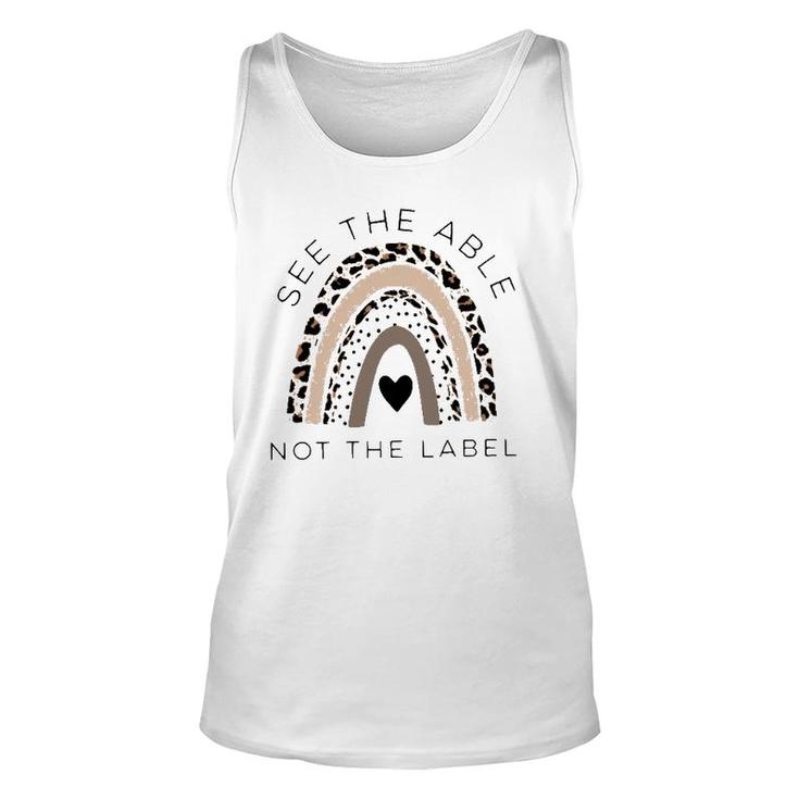 Autism Awareness Support See The Able Not The Label Leopard Unisex Tank Top