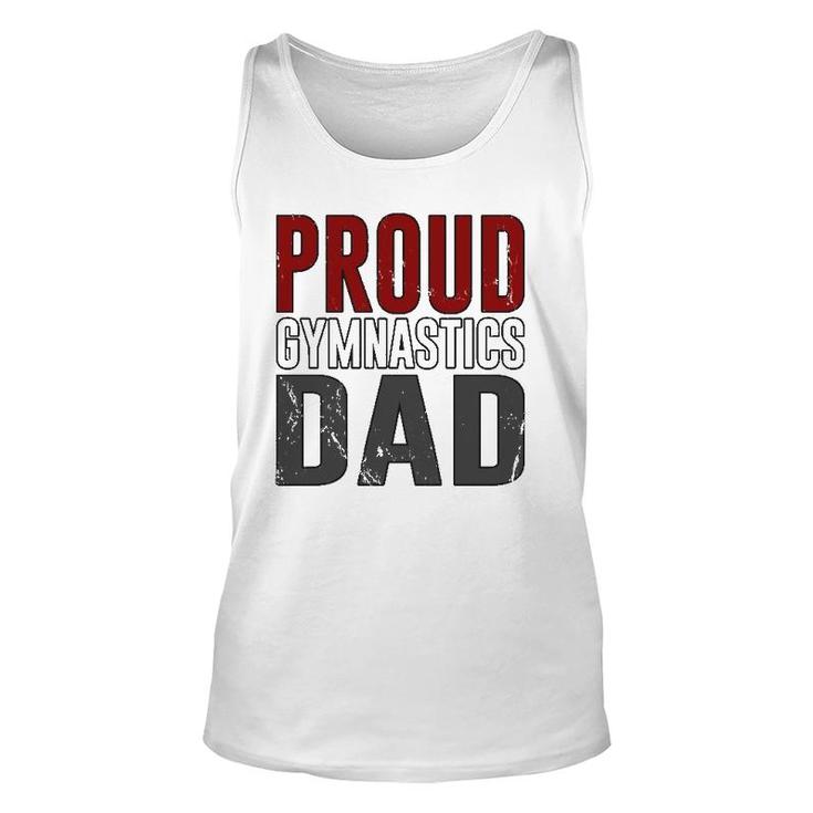 Awesome Distressed Proud Gymnastics Dad Unisex Tank Top