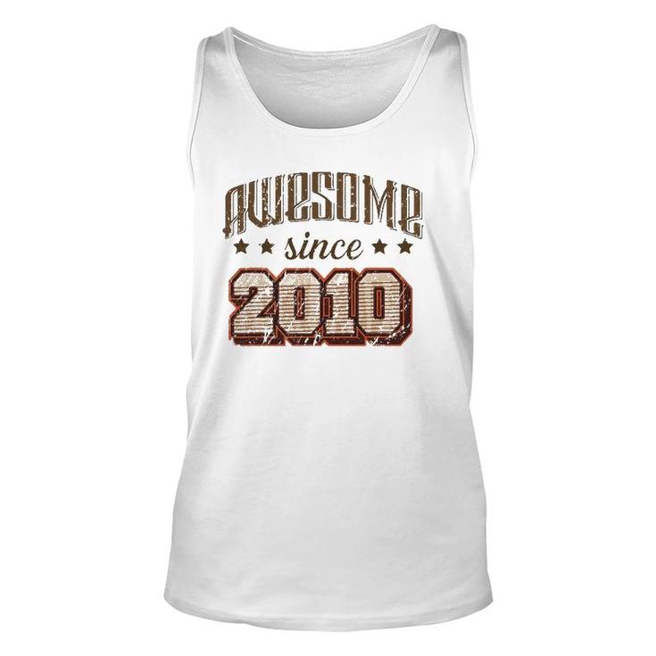 Awesome Since 2010 12Th Birthday Party Retro Vintage Men Unisex Tank Top