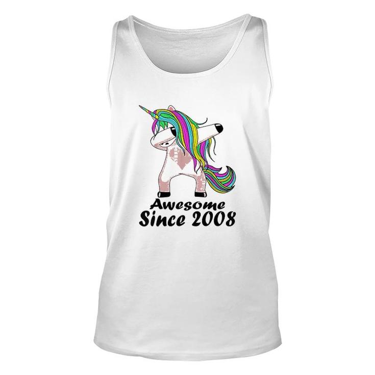 Awesome Unicorn Since 2008 13 Years Old Unisex Tank Top