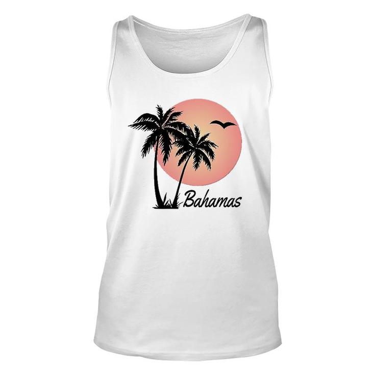 Bahamas Souvenir Gift Palm Tree Sun Beach Unisex Tank Top
