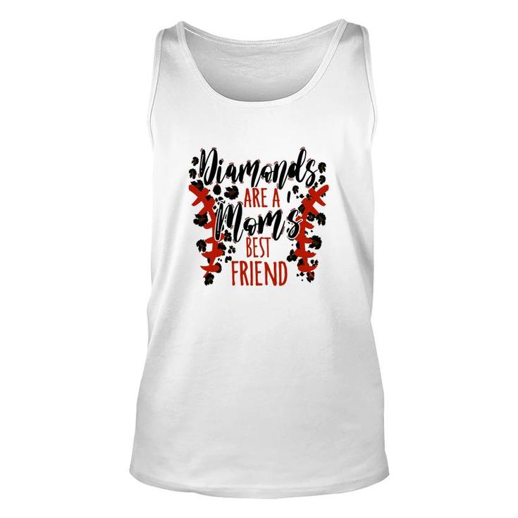 Baseball Mom Mothers Day Diamonds Are A Moms Best Friend Sport Mom Unisex Tank Top