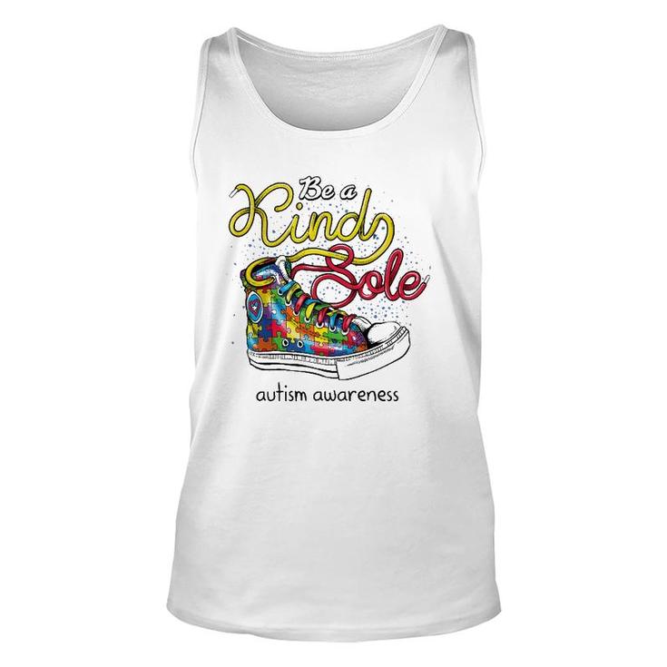 Be A Kind Sole Autism Awareness Puzzle Shoes Be Kind Gifts Unisex Tank Top