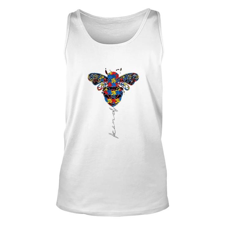Be Kind Awareness Love Puzzle Piece Bee Kind Unisex Tank Top