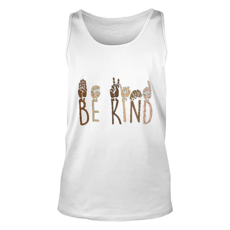 Be Kind Hand Signs Black Matter Unisex Tank Top