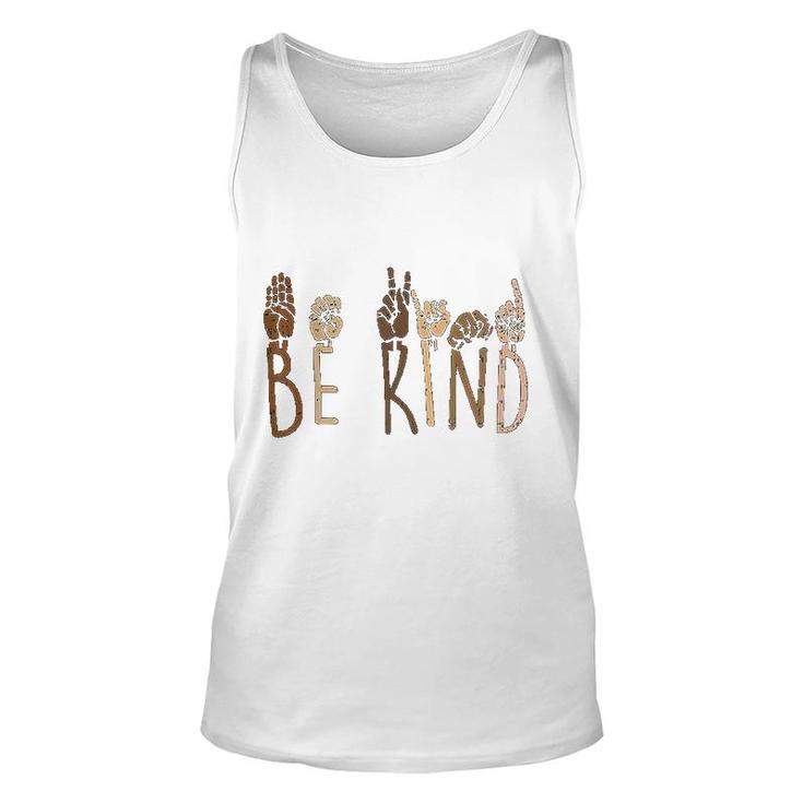 Be Kind Hand Signs Unisex Tank Top