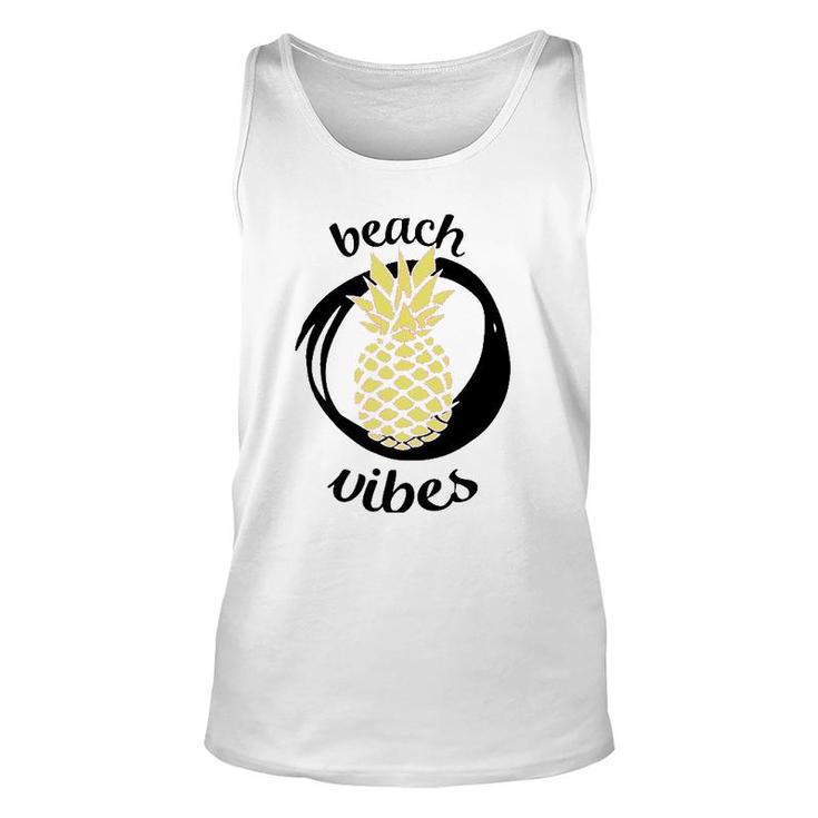 Beach Vibes  - Funny Pineapple Vacation  Plus Size Unisex Tank Top