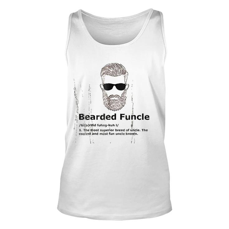 Bearded Funcle Funny Uncle Definition Unisex Tank Top
