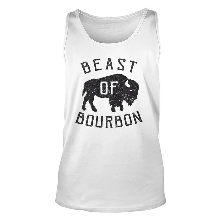 Beast Of Bourbon Drinking Whiskey  Bison Buffalo Party Unisex Tank Top