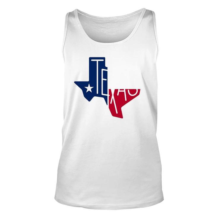 Beautiful Texas State Flag Star Silhouette Unisex Tank Top