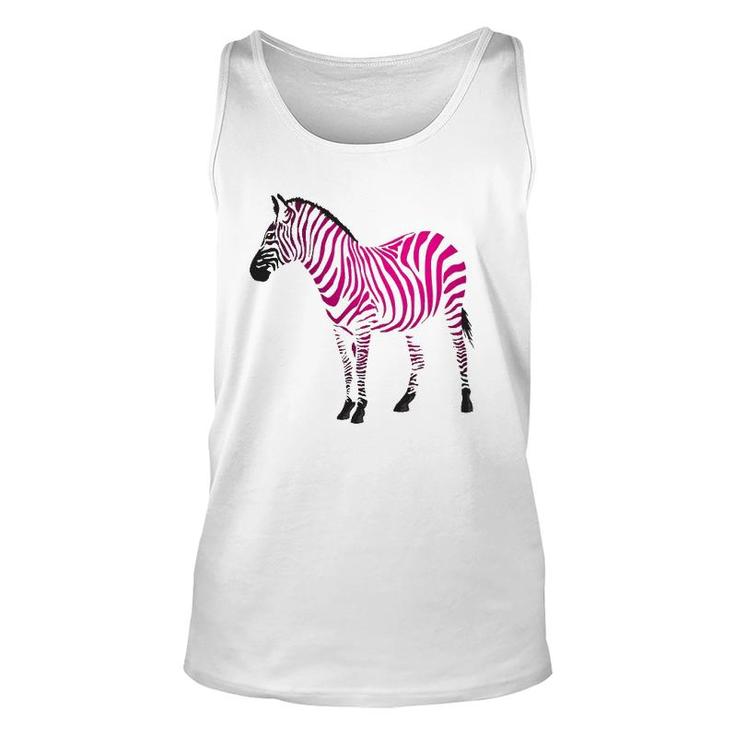 Beautiful Zebra Pink Sassy Art Unisex Tank Top