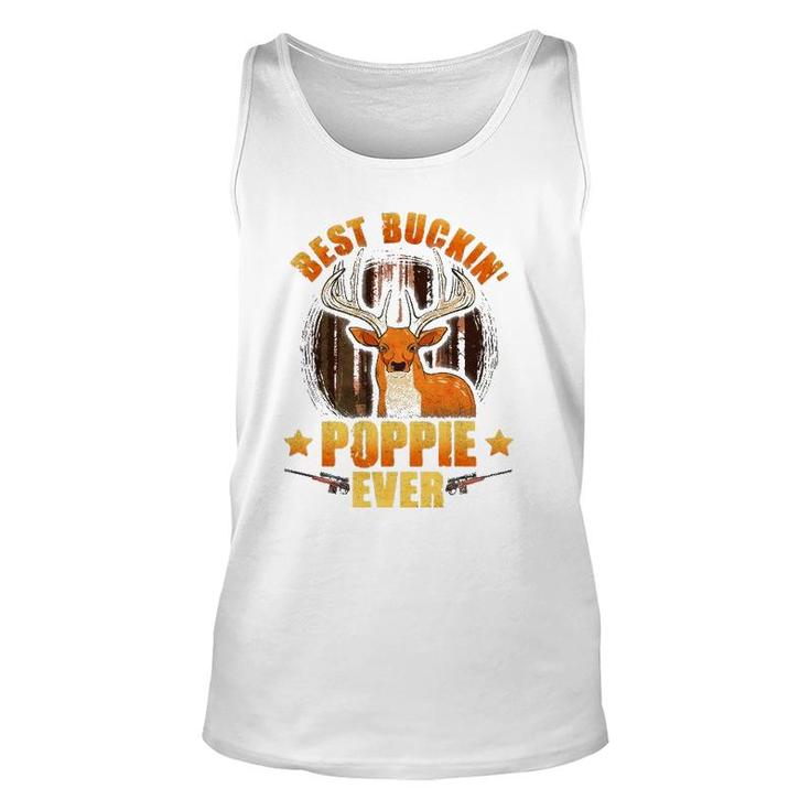 Mens Best Buckin' Poppie Ever Deer Hunting Fathers Day Tank Top