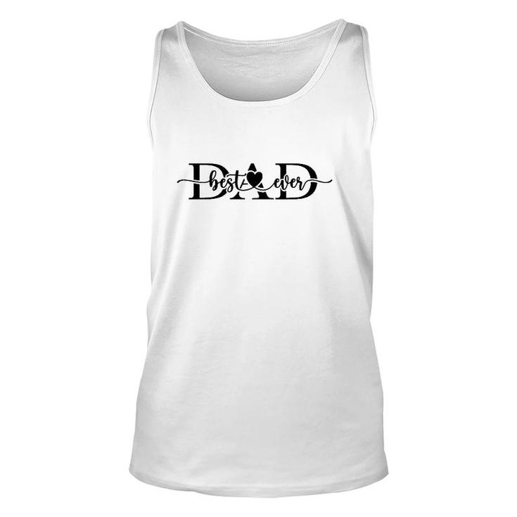 Best Dad Ever Heart Proud Dad Father's Day Unisex Tank Top