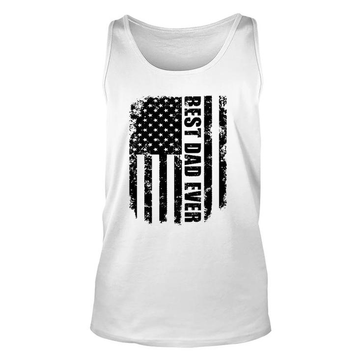 Best Dad Ever Vintage American Flag Father's Day Gift Unisex Tank Top