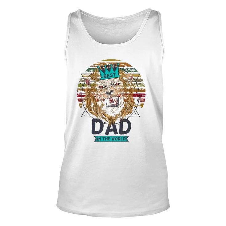 Best Dad In The World Lion Daddy For Father's Day Gift Unisex Tank Top