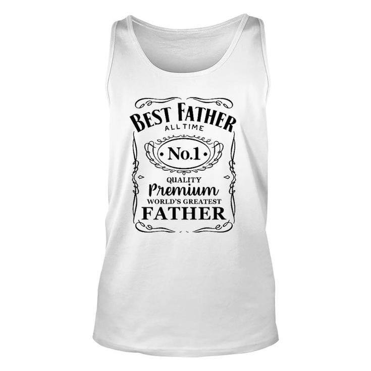 Best Father Of All Time Whiskey Label Unisex Tank Top