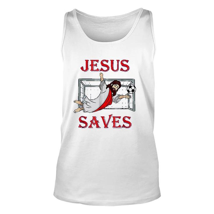 Best Jesus Saves Soccer Goalie Unisex Tank Top
