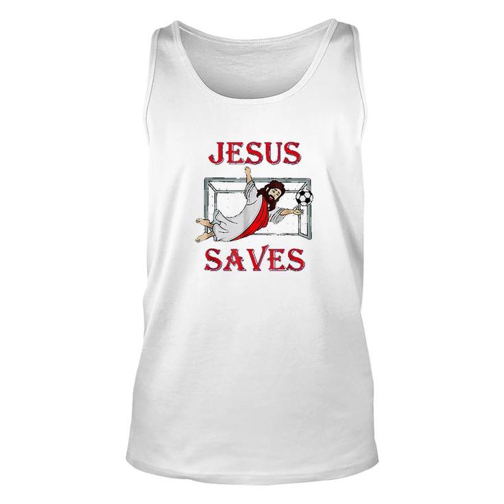 Best Jesus Saves Soccer Goalie Unisex Tank Top