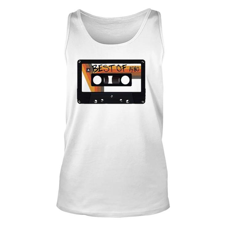 Best Of 1980 42Nd Birthday Cassette Tape Vintage Unisex Tank Top
