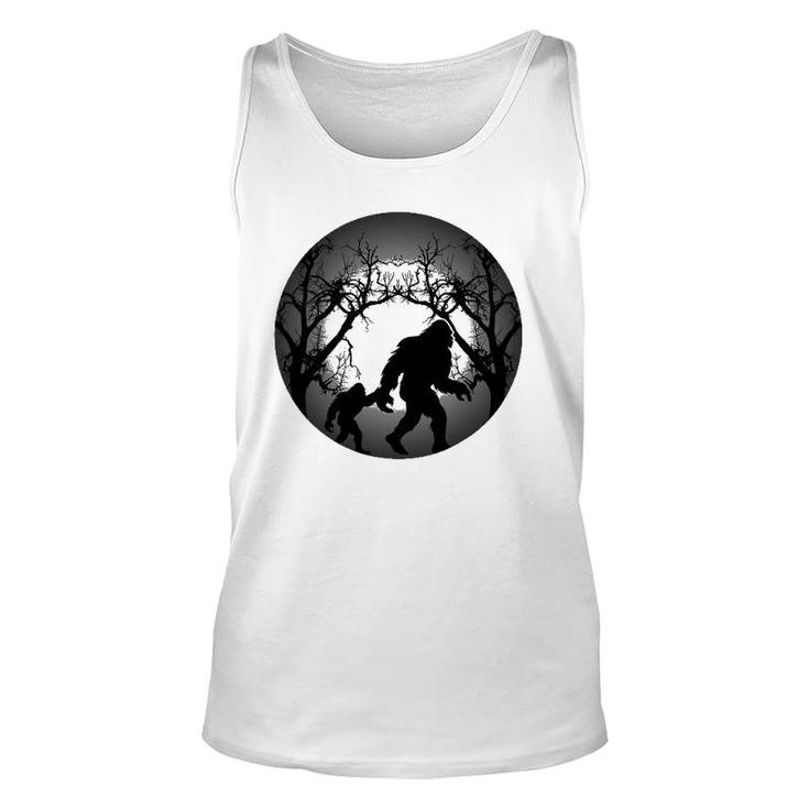 Bigfoot And His Son Wild Outdoor Yeti Father's Day Gift Unisex Tank Top