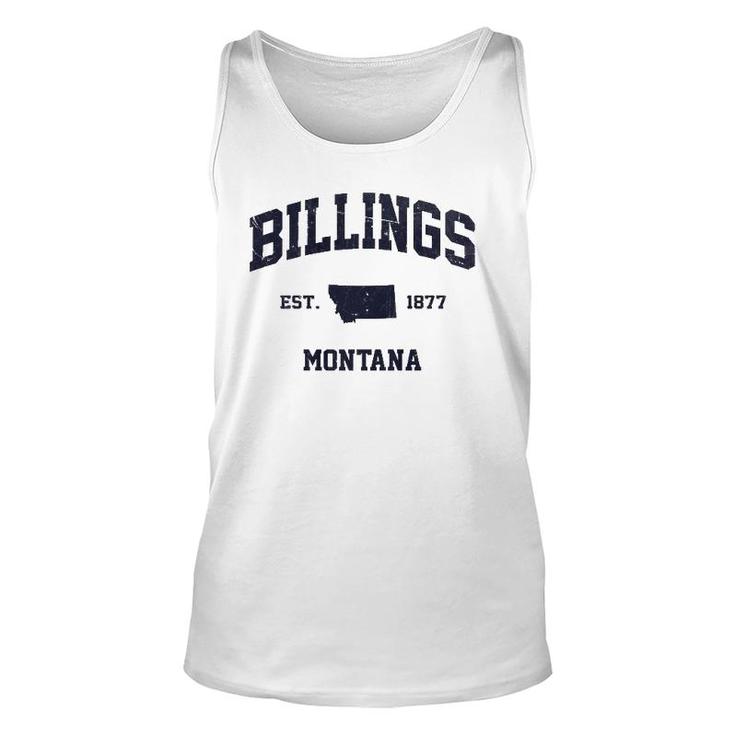 Billings Montana Mt Usa Vintage State Athletic Style Gift  Unisex Tank Top