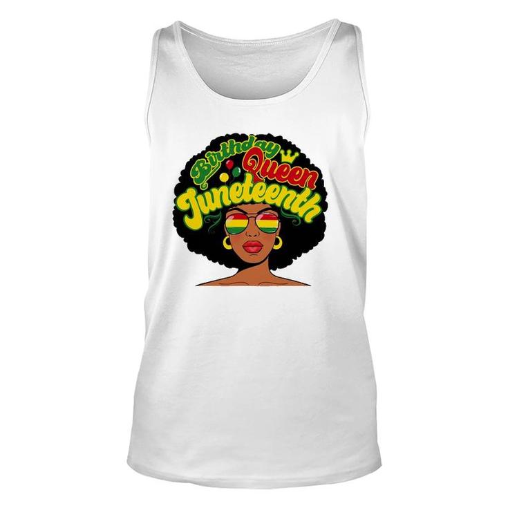 Birthday Queen Juneteenth Pride Black History Afro-American Unisex Tank Top