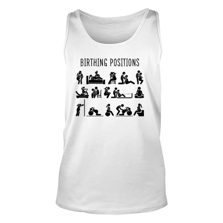 Womens Birthing Position L&D Nurse Doula Midwifelife Midwife V-Neck Tank Top