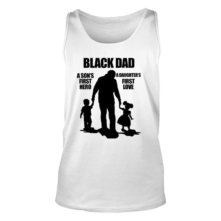 Black African American Father's Day Afrocentric Dad Unisex Tank Top