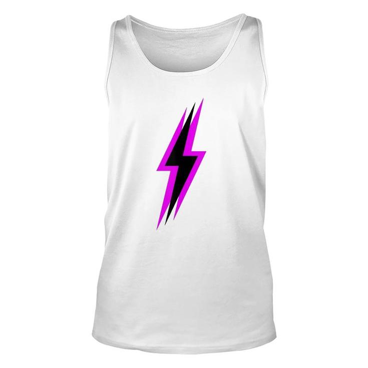 Black And Purple Lightning Bolt Unisex Tank Top