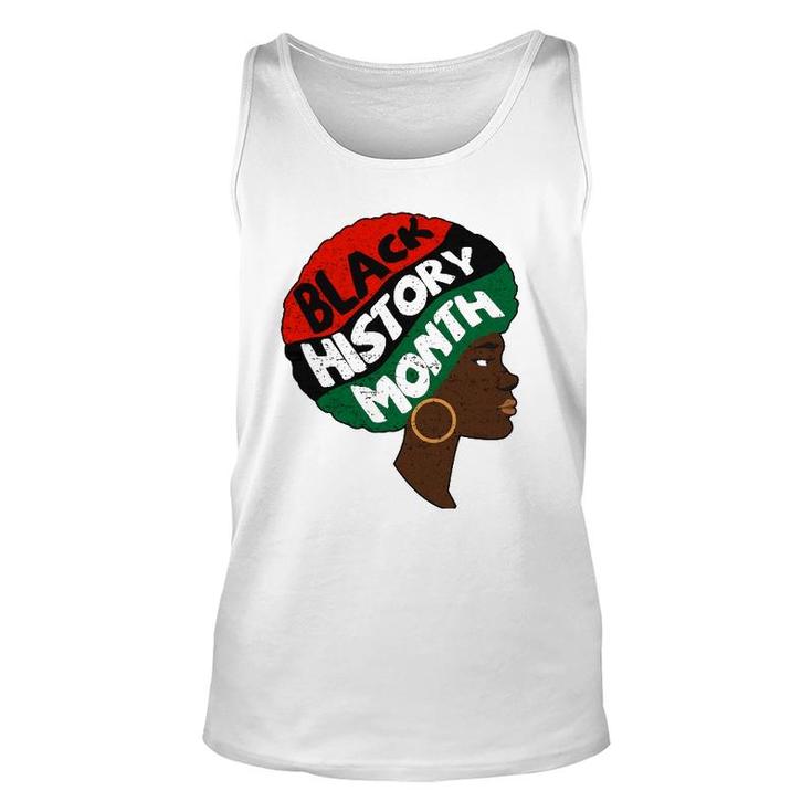 Black History Month Proud Afro African Queen Freedom Unisex Tank Top
