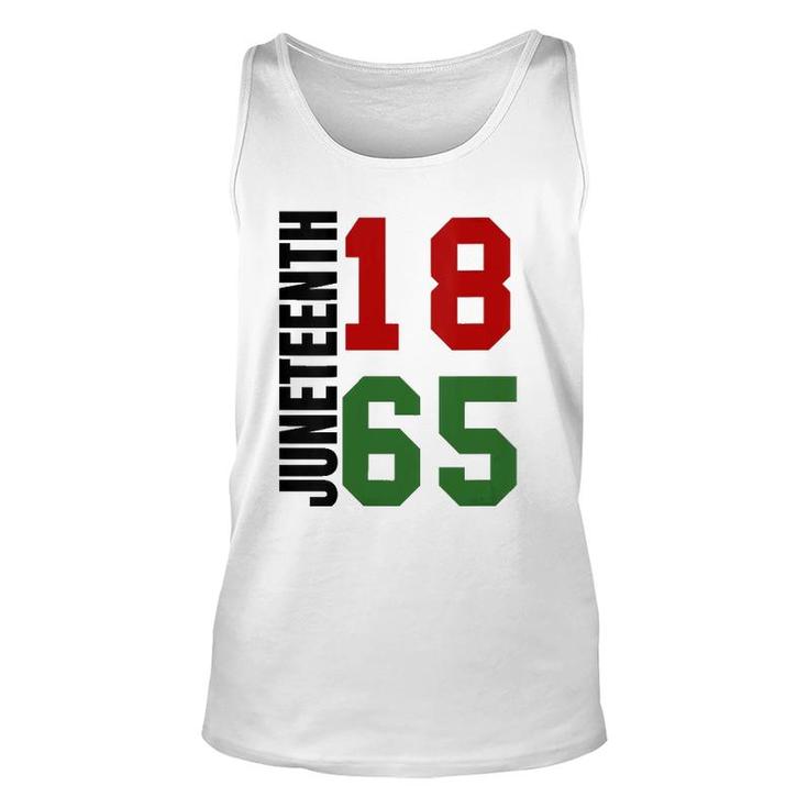 Black Proud African American For Juneteenth V-Neck Unisex Tank Top