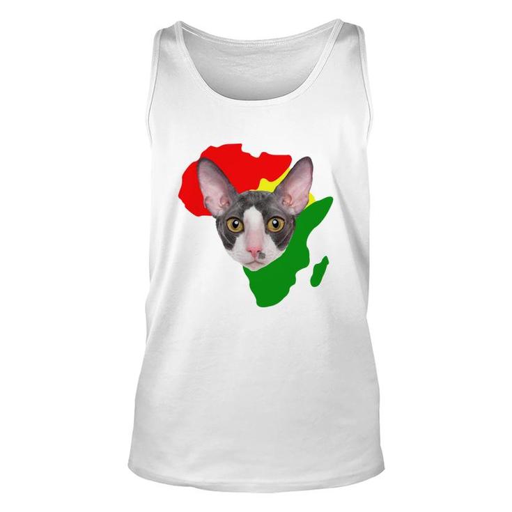 Black History Month African Map Cornish Rex For Pet Lovers Proud Black Tank Top