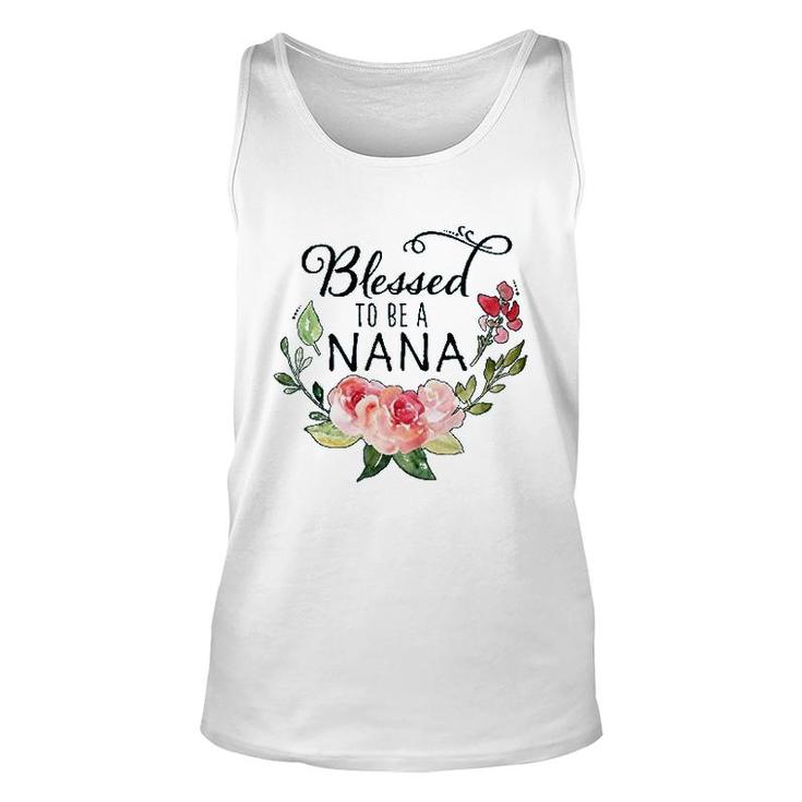 Blessed To Be A Nana With Flowers Unisex Tank Top