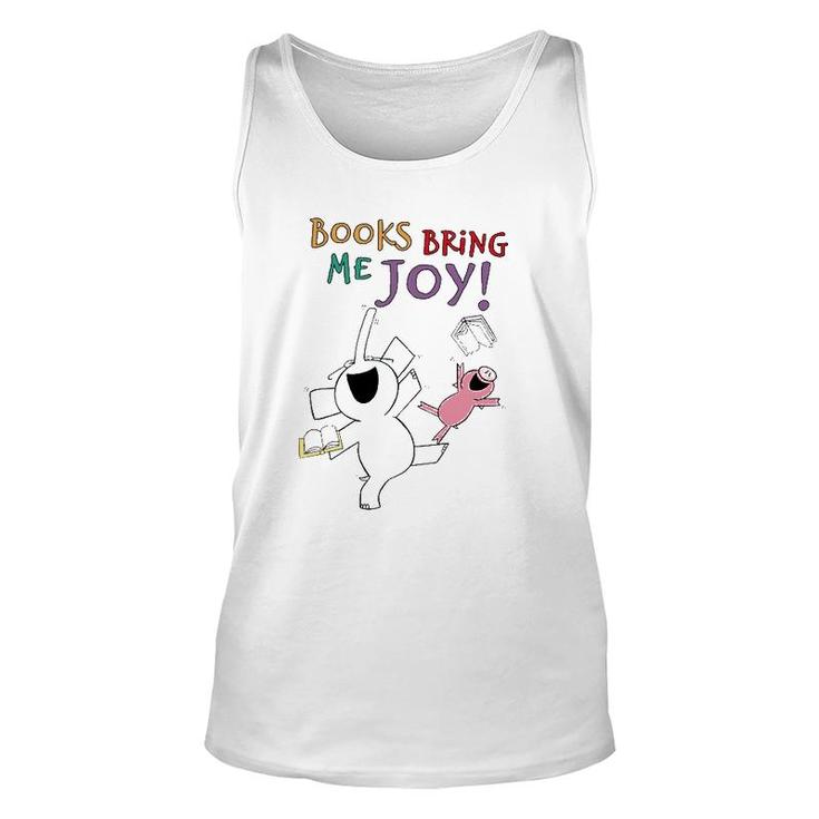 Books Bring Me Joy  Book Lover Reading Elephant And Pig Unisex Tank Top