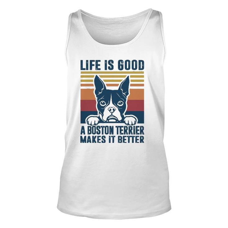 Boston Terrier Gifts For Women Men Boston Terrier Dad Mom Unisex Tank Top