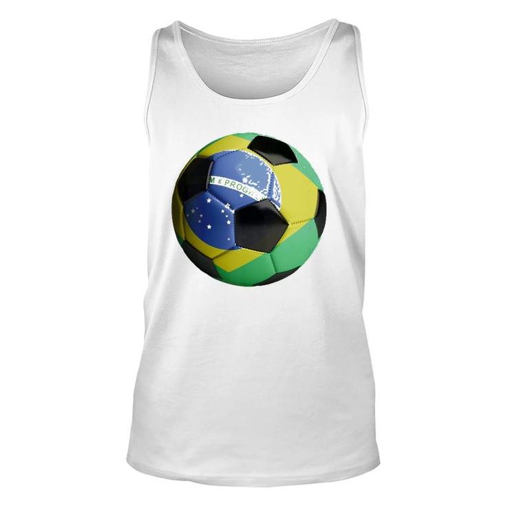 Brazil Flag Football Soccer Ball  Unisex Tank Top