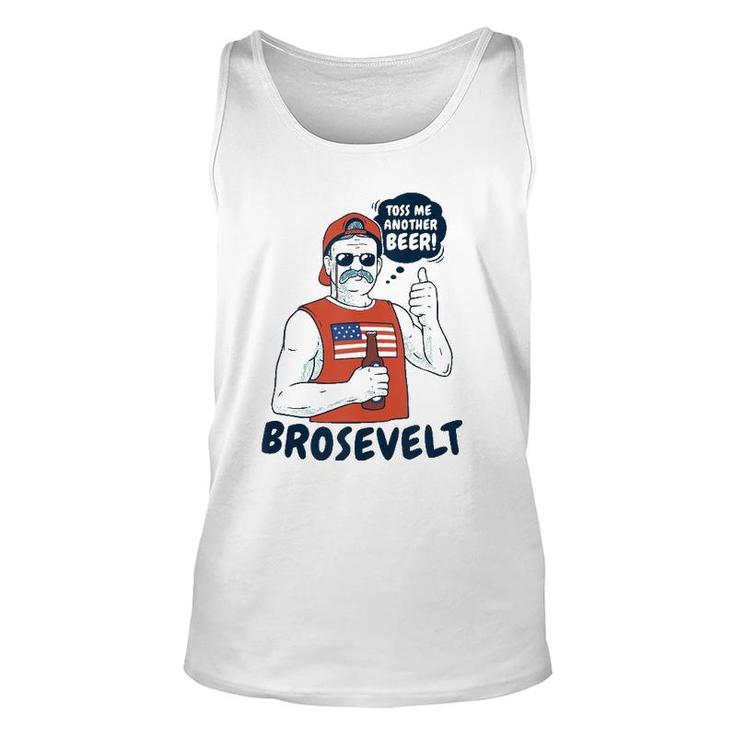 Brosevelt Teddy Roosevelt Bro With A Beer 4Th Of July Tank Top Tank Top