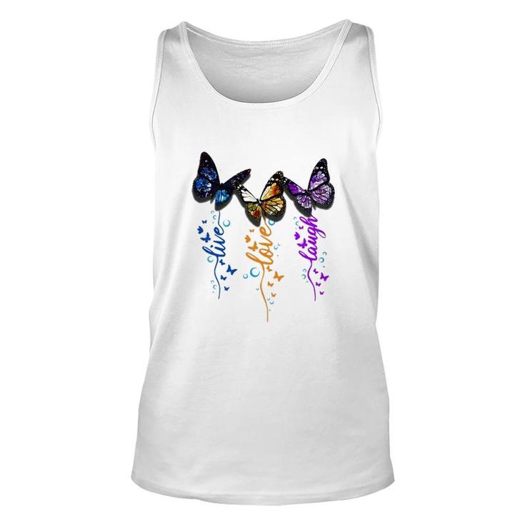 Butterfly Live Love Laugh Unisex Tank Top