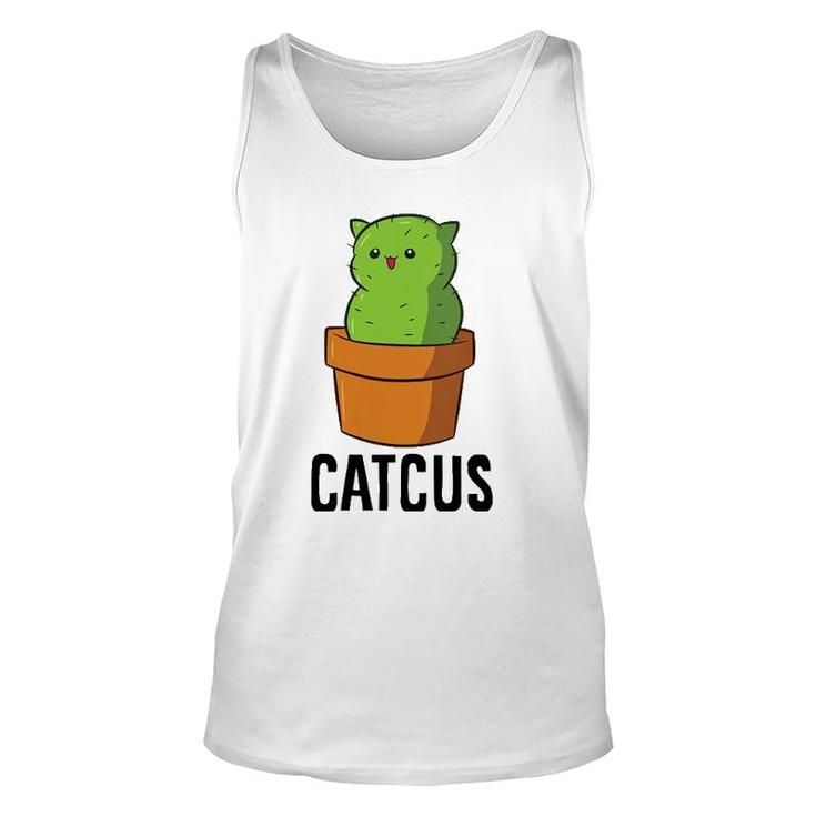 Womens Cactus Cat Mexican Cactus Cinco De Mayo Catcus V-Neck Tank Top