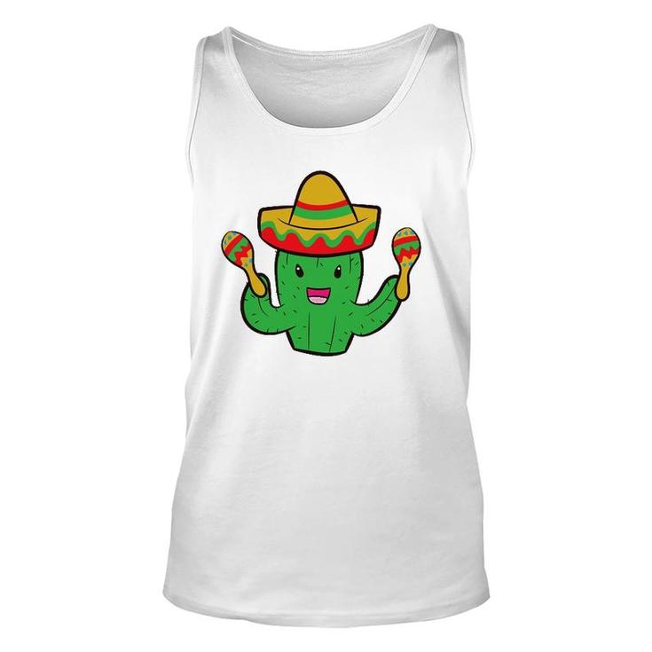 Cactus With Sombrero Cinco De Mayo Mexican Cactus Unisex Tank Top