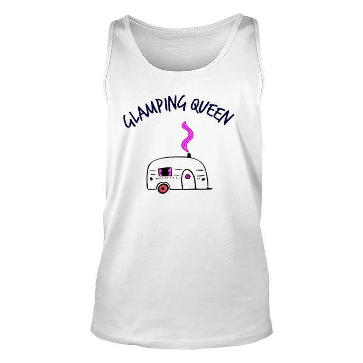 Camping And Glamping Tees Glamping Queen Happy Glamper Tee Unisex Tank Top