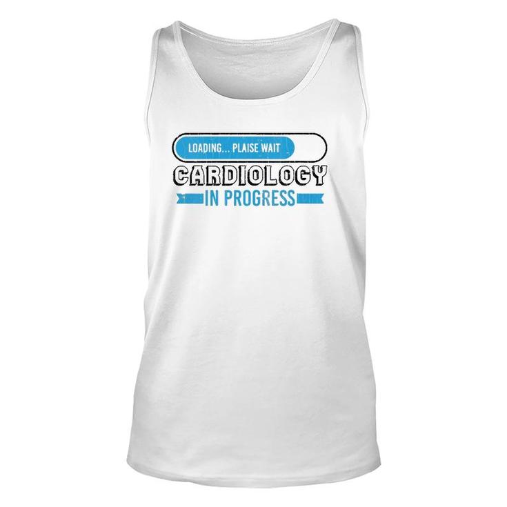 Womens Cardiology Cardiologist In Progress Graphic V-Neck Tank Top