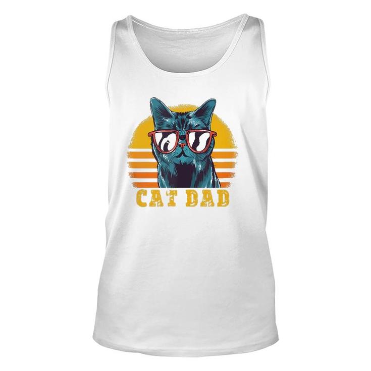 Cat Dad - Vintage Cat Sunglasses - Best Cat Dad Unisex Tank Top